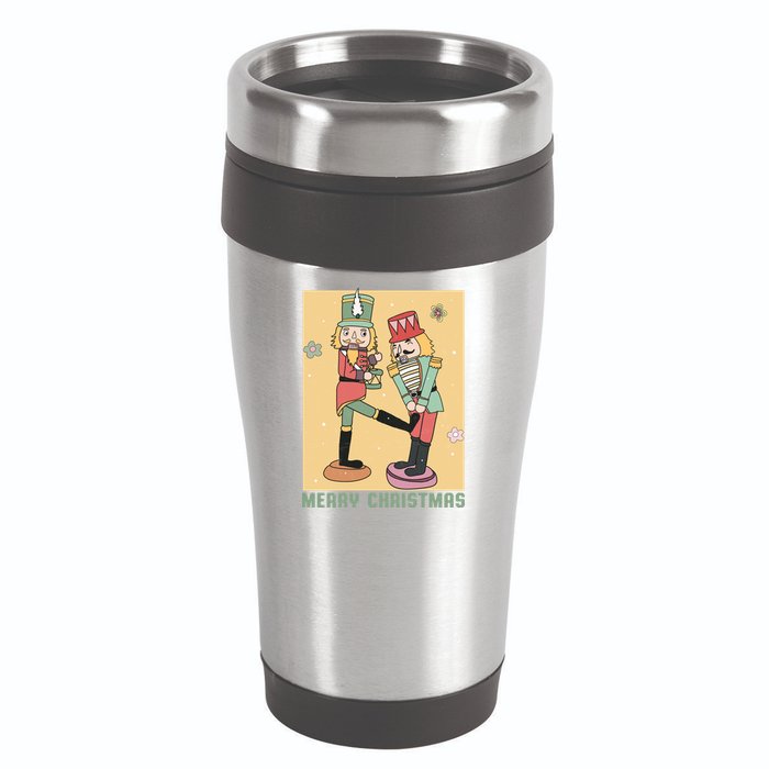 Funny Merry Christmas Nut Cracker Getting Nut Cracked 16oz Travel Tumbler