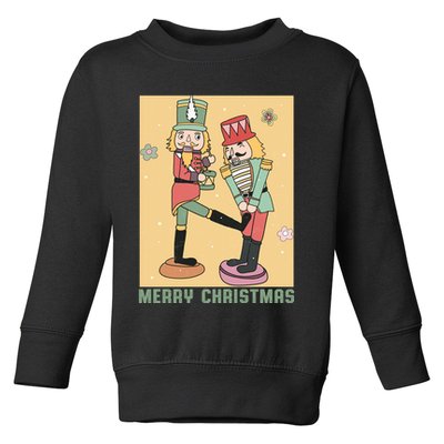 Funny Merry Christmas Nut Cracker Getting Nut Cracked Toddler Sweatshirt