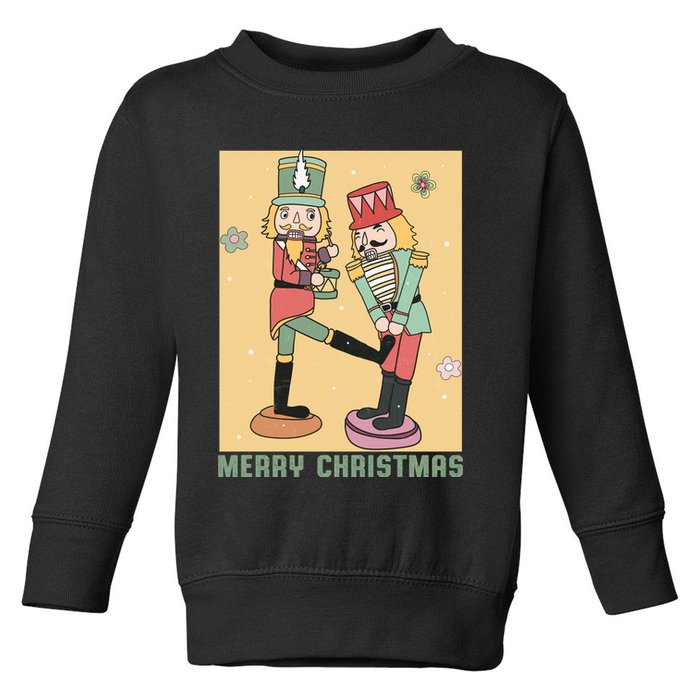 Funny Merry Christmas Nut Cracker Getting Nut Cracked Toddler Sweatshirt
