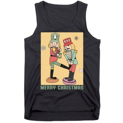 Funny Merry Christmas Nut Cracker Getting Nut Cracked Tank Top