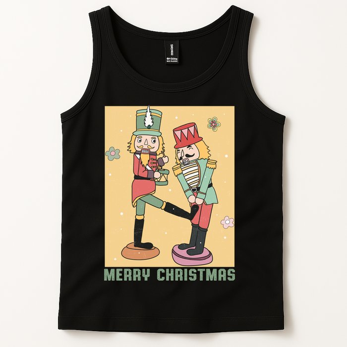 Funny Merry Christmas Nut Cracker Getting Nut Cracked Tank Top