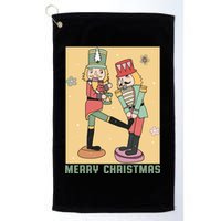 Funny Merry Christmas Nut Cracker Getting Nut Cracked Golf Towel