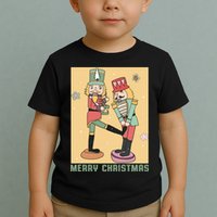 Funny Merry Christmas Nut Cracker Getting Nut Cracked Toddler T-Shirt