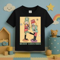 Funny Merry Christmas Nut Cracker Getting Nut Cracked Toddler T-Shirt