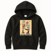Funny Merry Christmas Nut Cracker Getting Nut Cracked Kids Hoodie