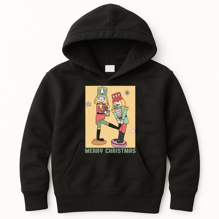 Funny Merry Christmas Nut Cracker Getting Nut Cracked Kids Hoodie