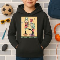 Funny Merry Christmas Nut Cracker Getting Nut Cracked Kids Hoodie