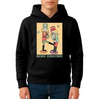 Funny Merry Christmas Nut Cracker Getting Nut Cracked Kids Hoodie