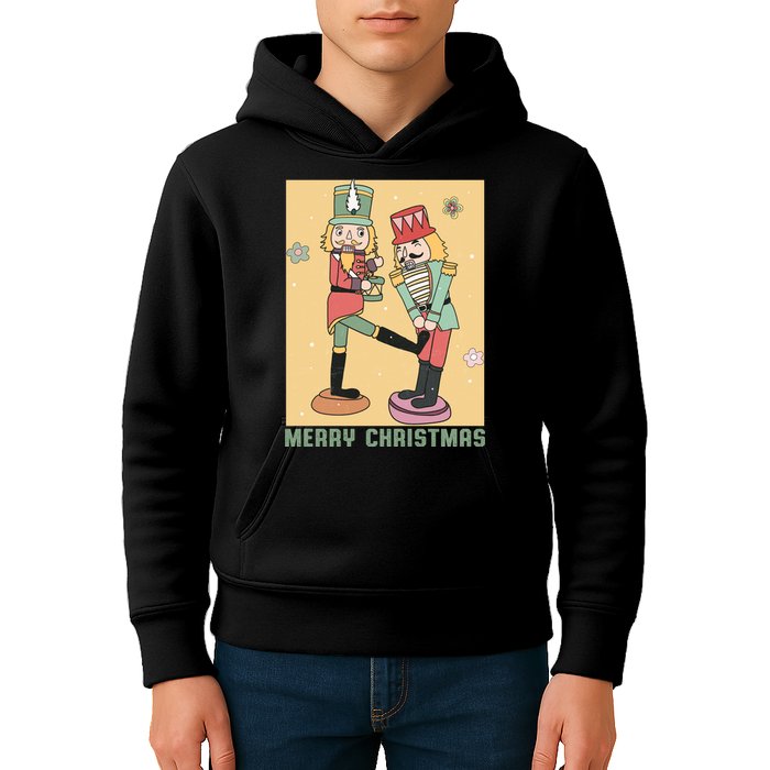 Funny Merry Christmas Nut Cracker Getting Nut Cracked Kids Hoodie