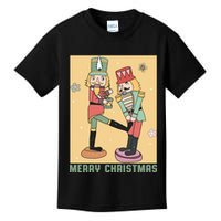 Funny Merry Christmas Nut Cracker Getting Nut Cracked Kids T-Shirt
