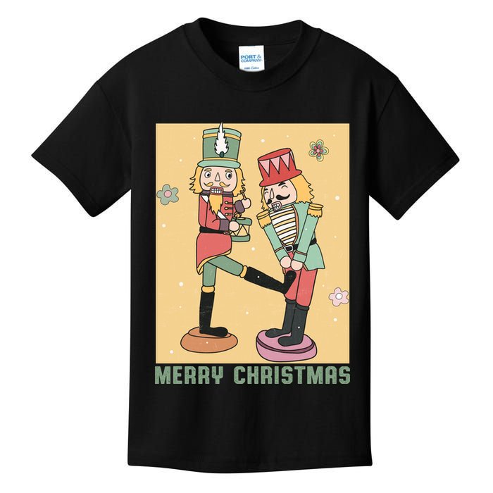 Funny Merry Christmas Nut Cracker Getting Nut Cracked Kids T-Shirt