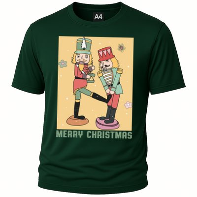 Funny Merry Christmas Nut Cracker Getting Nut Cracked Performance Shirt