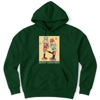Funny Merry Christmas Nut Cracker Getting Nut Cracked Hoodie