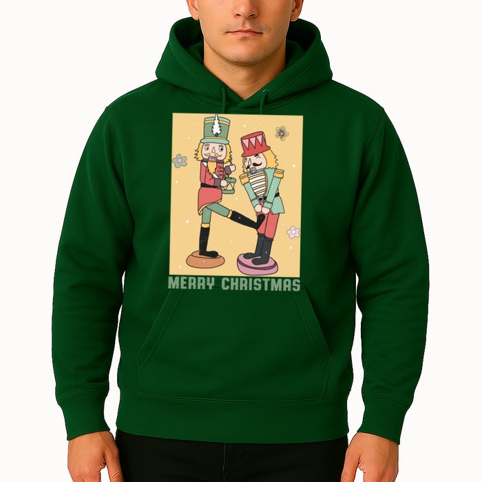 Funny Merry Christmas Nut Cracker Getting Nut Cracked Hoodie