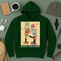 Funny Merry Christmas Nut Cracker Getting Nut Cracked Hoodie