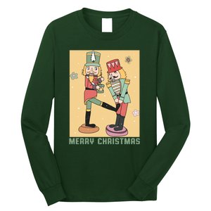 Funny Merry Christmas Nut Cracker Getting Nut Cracked Long Sleeve Shirt