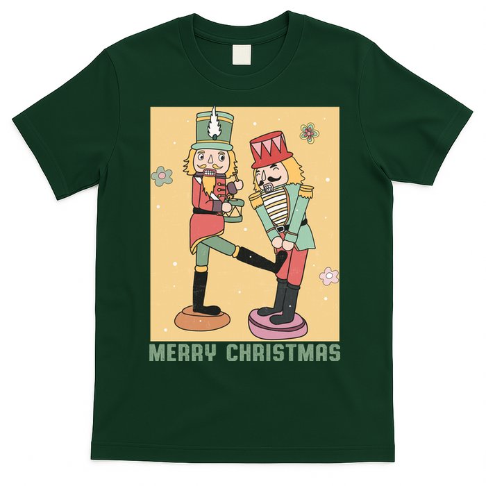 Funny Merry Christmas Nut Cracker Getting Nut Cracked T-Shirt