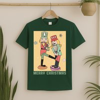 Funny Merry Christmas Nut Cracker Getting Nut Cracked T-Shirt