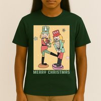 Funny Merry Christmas Nut Cracker Getting Nut Cracked T-Shirt