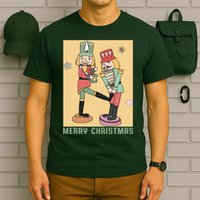Funny Merry Christmas Nut Cracker Getting Nut Cracked T-Shirt