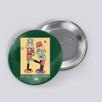 Funny Merry Christmas Nut Cracker Getting Nut Cracked Button