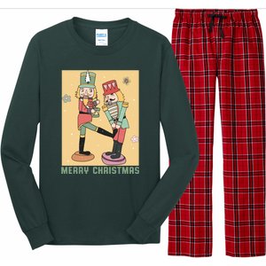 Funny Merry Christmas Nut Cracker Getting Nut Cracked Long Sleeve Pajama Set