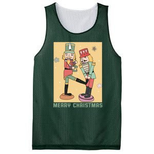 Funny Merry Christmas Nut Cracker Getting Nut Cracked Mesh Reversible Basketball Jersey Tank