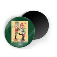 Funny Merry Christmas Nut Cracker Getting Nut Cracked Magnet