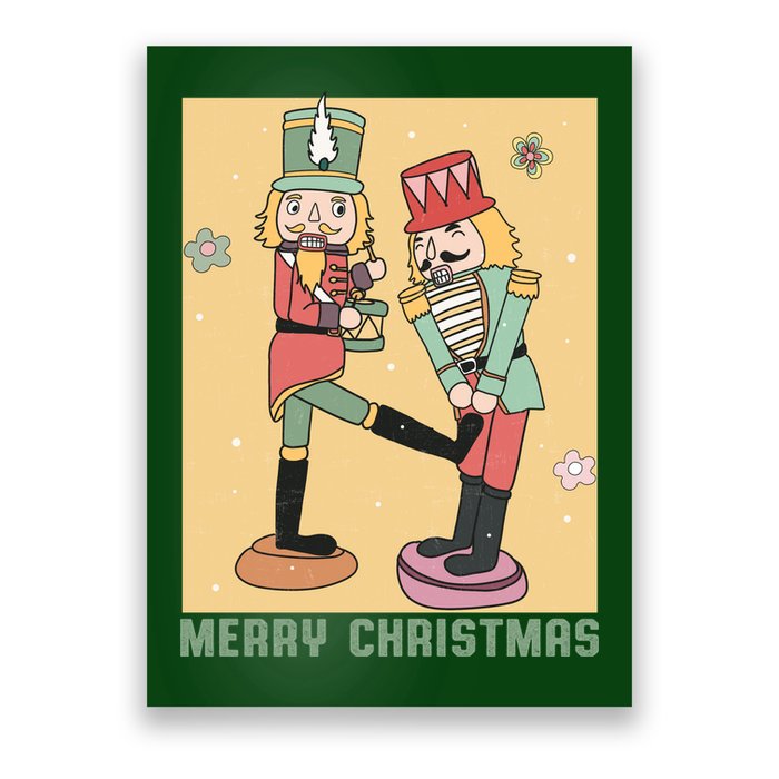 Funny Merry Christmas Nut Cracker Getting Nut Cracked Poster