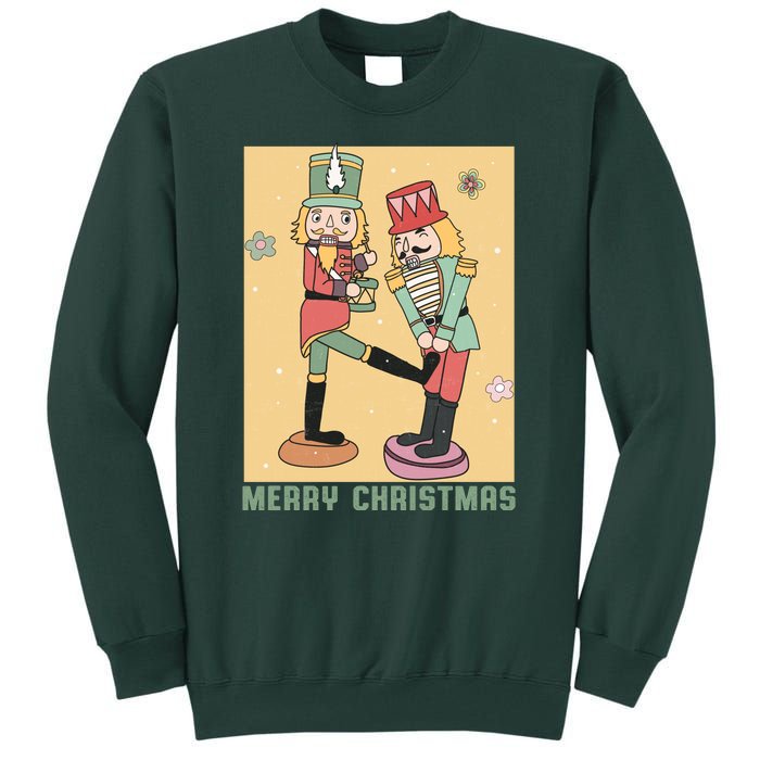 Funny Merry Christmas Nut Cracker Getting Nut Cracked Tall Sweatshirt