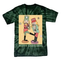 Funny Merry Christmas Nut Cracker Getting Nut Cracked Tie-Dye T-Shirt