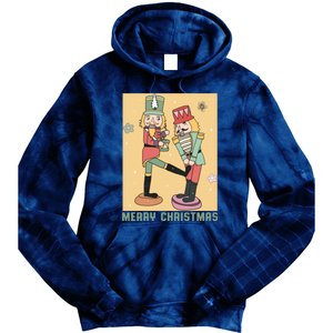 Funny Merry Christmas Nut Cracker Getting Nut Cracked Tie Dye Hoodie