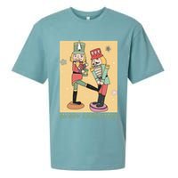 Funny Merry Christmas Nut Cracker Getting Nut Cracked Sueded Cloud Jersey T-Shirt