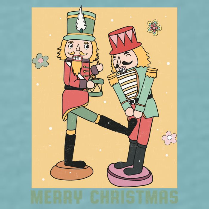 Funny Merry Christmas Nut Cracker Getting Nut Cracked Sueded Cloud Jersey T-Shirt