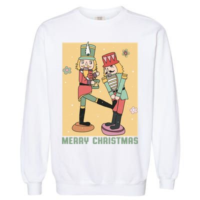 Funny Merry Christmas Nut Cracker Getting Nut Cracked Garment-Dyed Sweatshirt