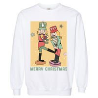 Funny Merry Christmas Nut Cracker Getting Nut Cracked Garment-Dyed Sweatshirt