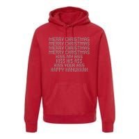 Funny Merry Christmas Kiss My Ass Premium Hoodie