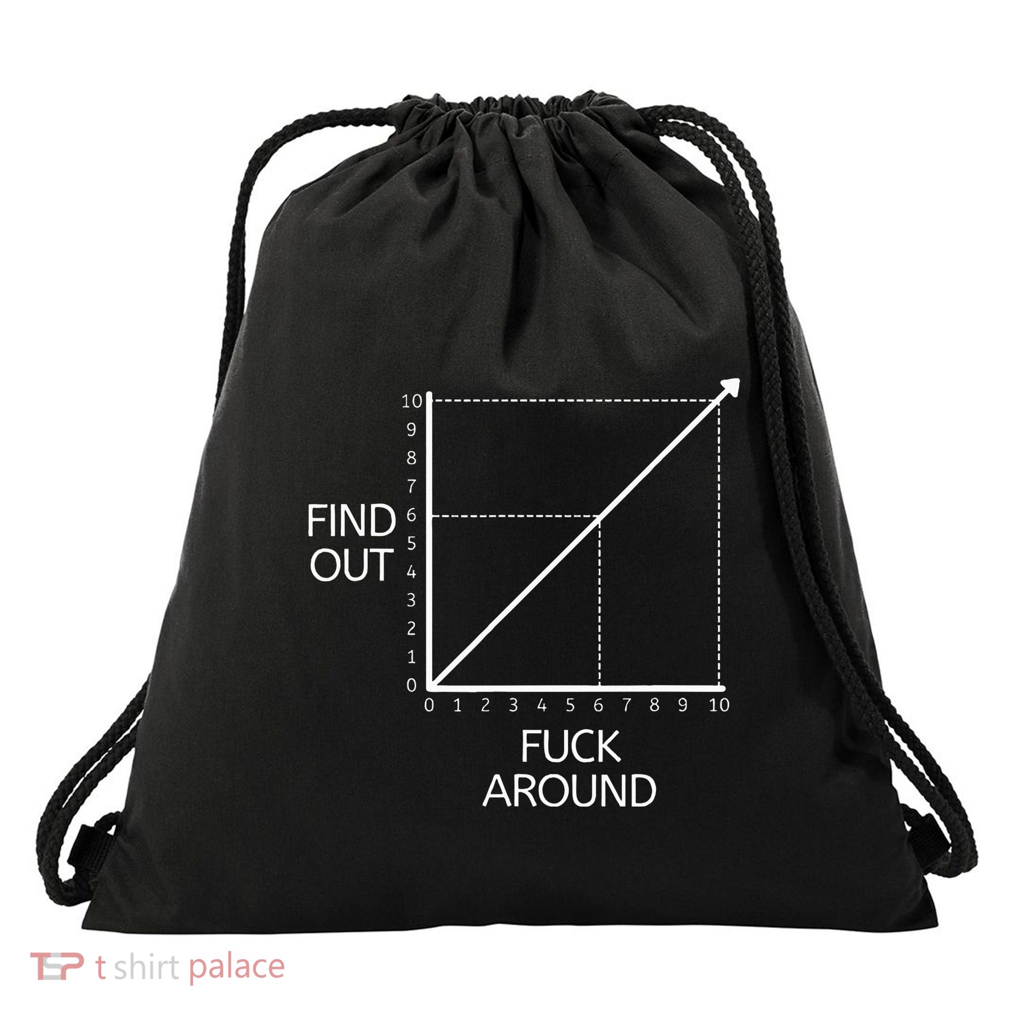 Funny Math Chart Joke Don't Mess Discover! Drawstring Bag