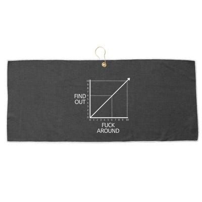 Funny Math Chart Joke Don't Mess Discover! Large Microfiber Waffle Golf Towel