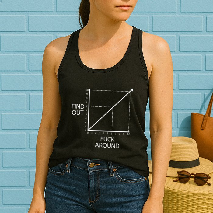 Funny Math Chart Joke Don't Mess Discover! Womens Tank Top