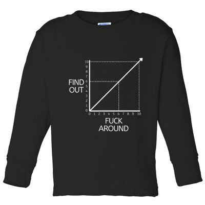 Funny Math Chart Joke Don't Mess Discover! Toddler Long Sleeve Shirt