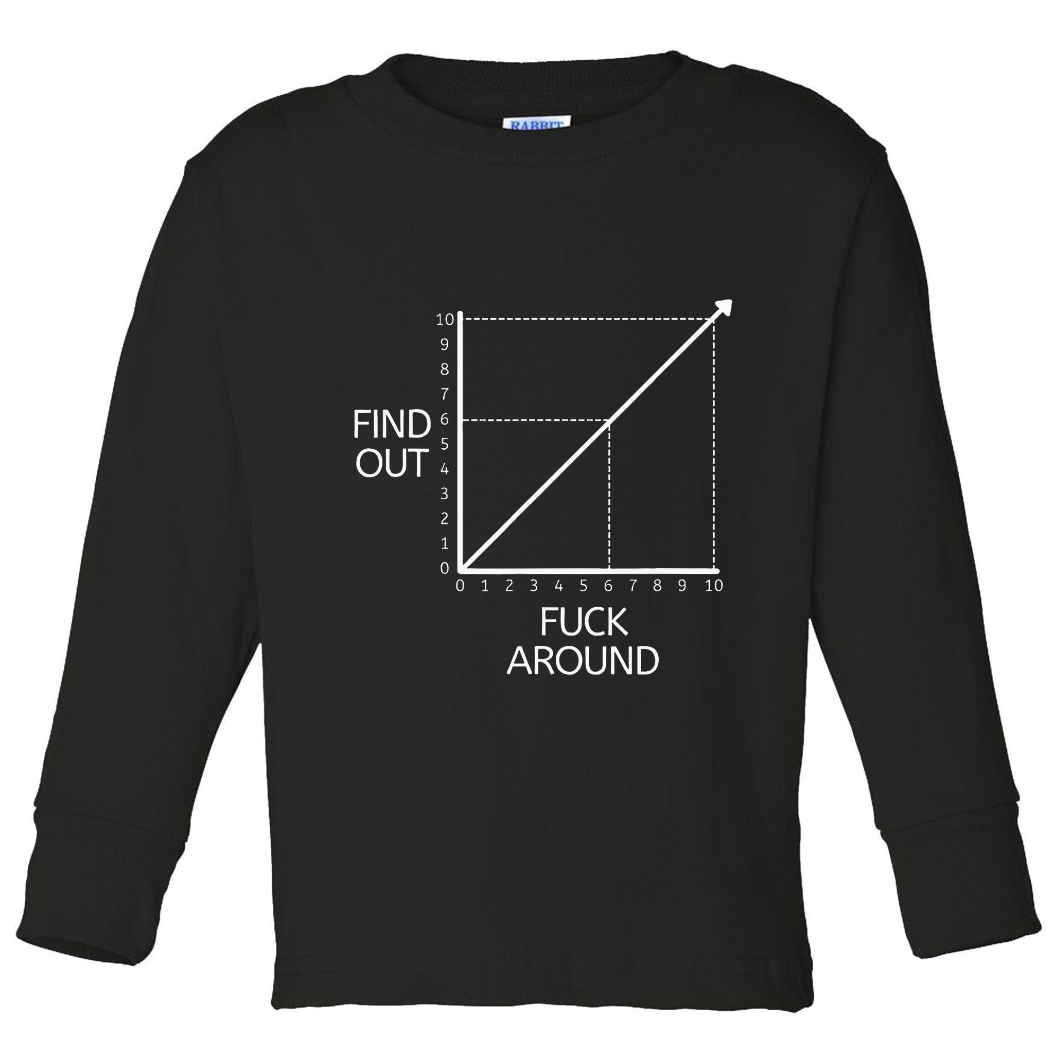 Funny Math Chart Joke Don't Mess Discover! Toddler Long Sleeve Shirt