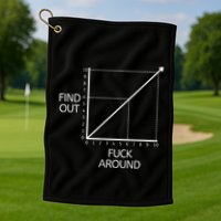 Funny Math Chart Joke Don't Mess Discover! Golf Towel