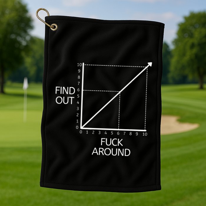 Funny Math Chart Joke Don't Mess Discover! Golf Towel