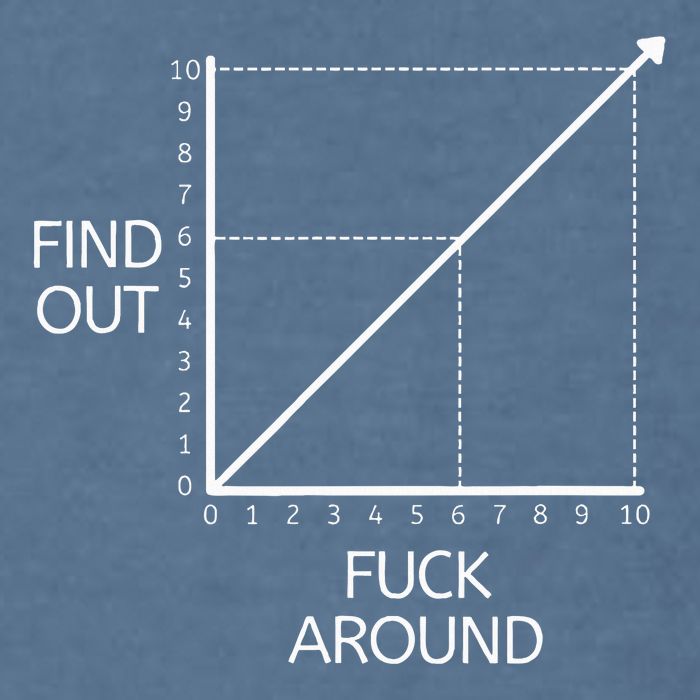 Funny Math Chart Joke Don't Mess Discover! Garment-Dyed Sweatshirt