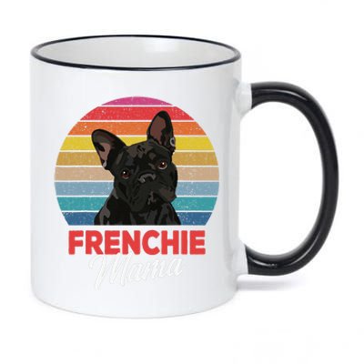 Frenchie Mama Cute French Bulldog Dog Mom Funny Gift 11oz Black Color Changing Mug