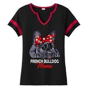 Frenchie Mama Cute French Bulldog Dog Mom Funny Womens Gift Ladies Halftime Notch Neck Tee