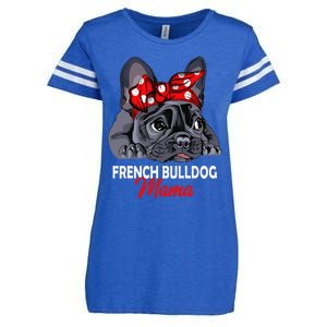 Frenchie Mama Cute French Bulldog Dog Mom Funny Womens Gift Enza Ladies Jersey Football T-Shirt