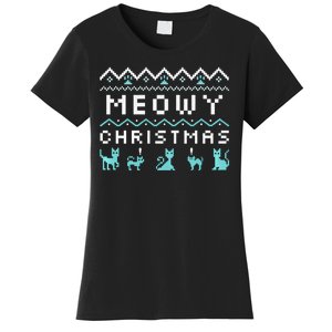 Funny Meowy Christmas Women's T-Shirt