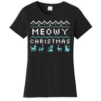 Funny Meowy Christmas Women's T-Shirt